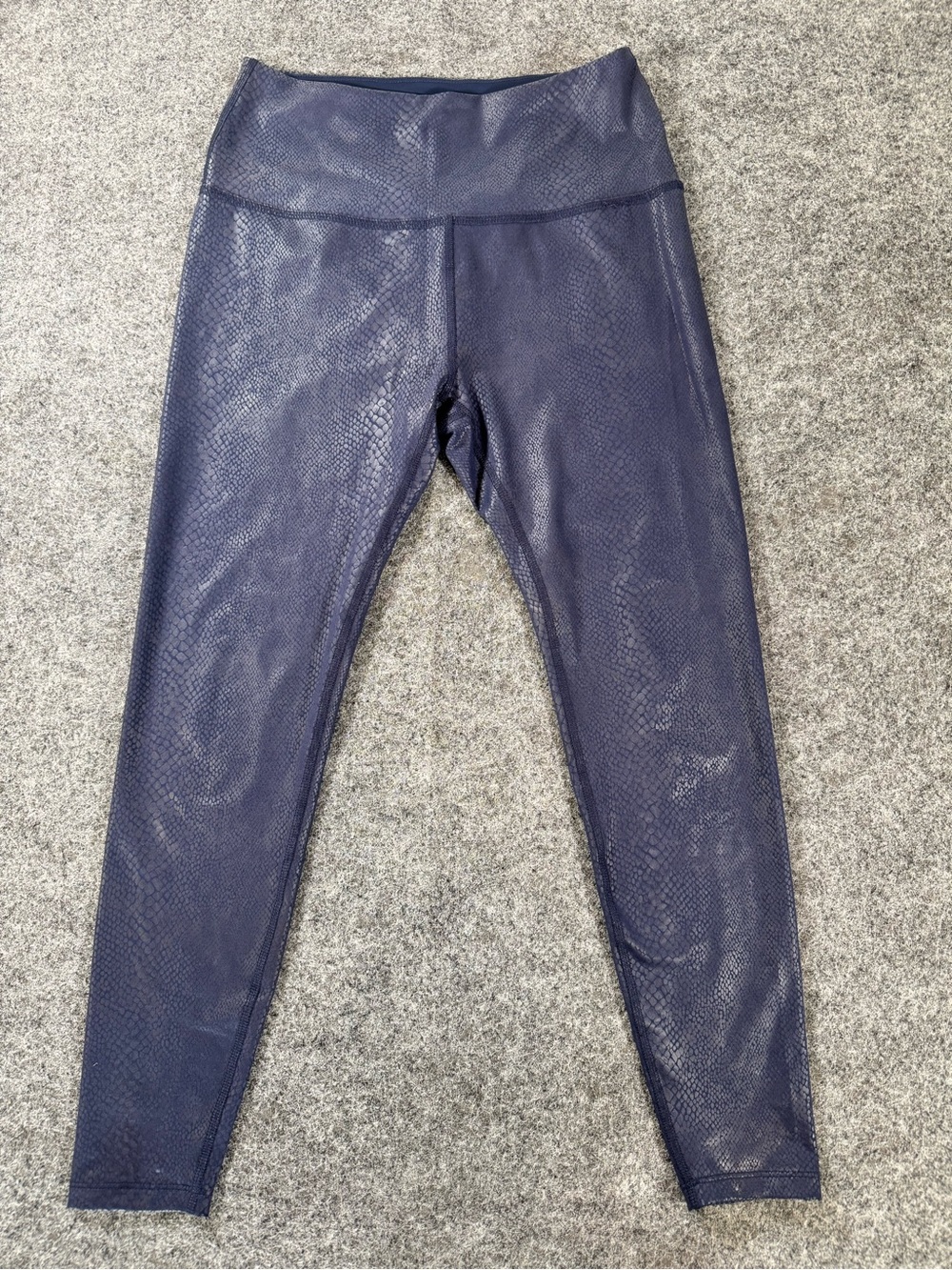 Beyond Yoga Leggings Womens Large Navy Snakeskin High Rise Yoga Pants.‎